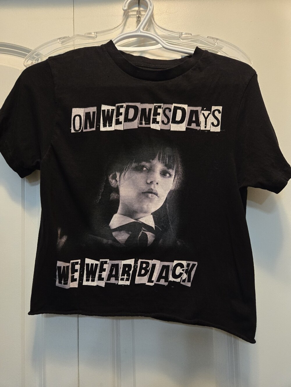 Wednesday Adams Women's Black Graphic Tee - 'On Wednesdays We Wear Black'